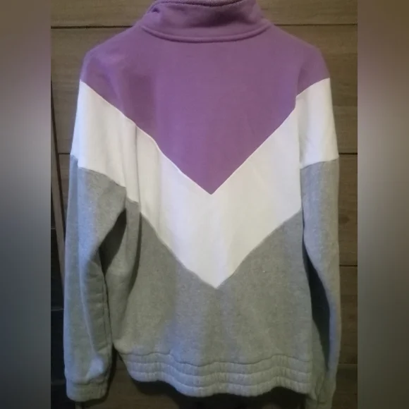 Fila 90s Multicolor Stripped Pullover Zipper Collar Sweater - Picture 5 of 5